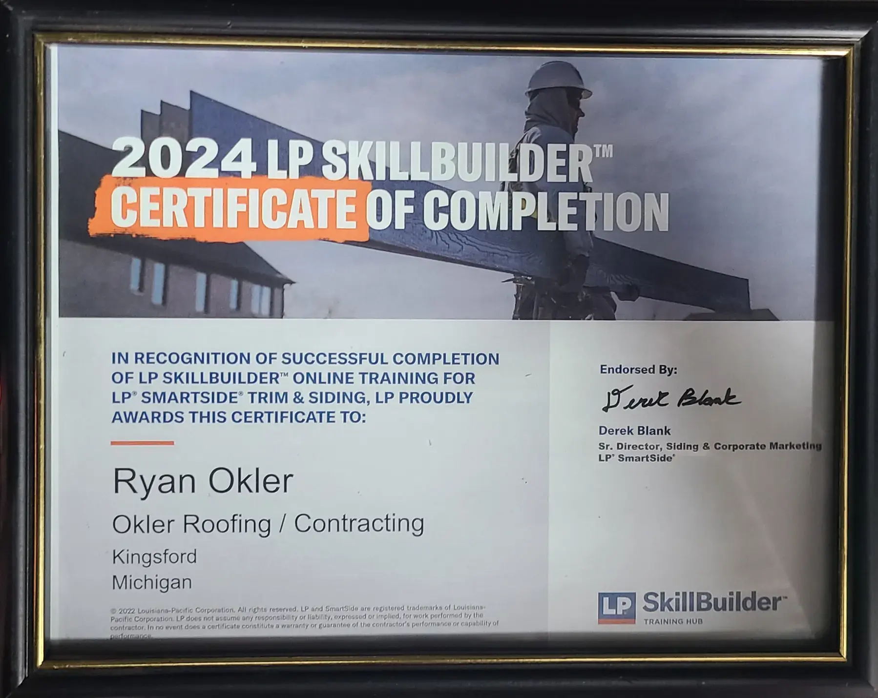 Okler Roofing — Badge 2